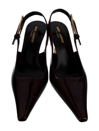 Saint Laurent Patent Leather Slingback Pumps