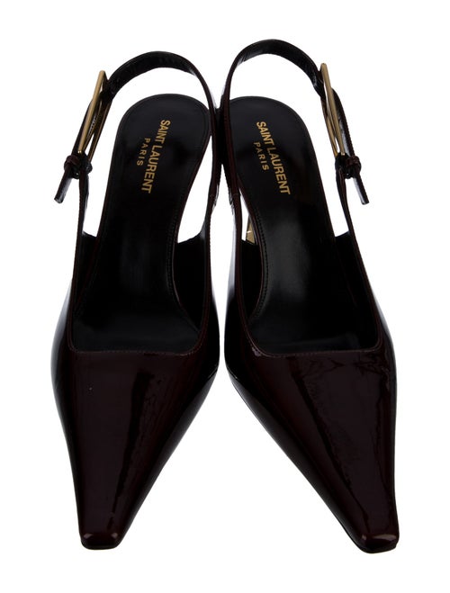 Saint Laurent Patent Leather Slingback Pumps