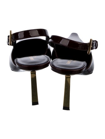 Saint Laurent Patent Leather Slingback Pumps