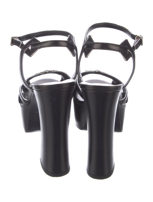 Saint Laurent Leather Crystal Embellishments Sandals