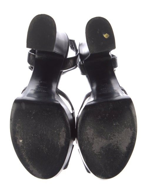 Saint Laurent Leather Crystal Embellishments Sandals