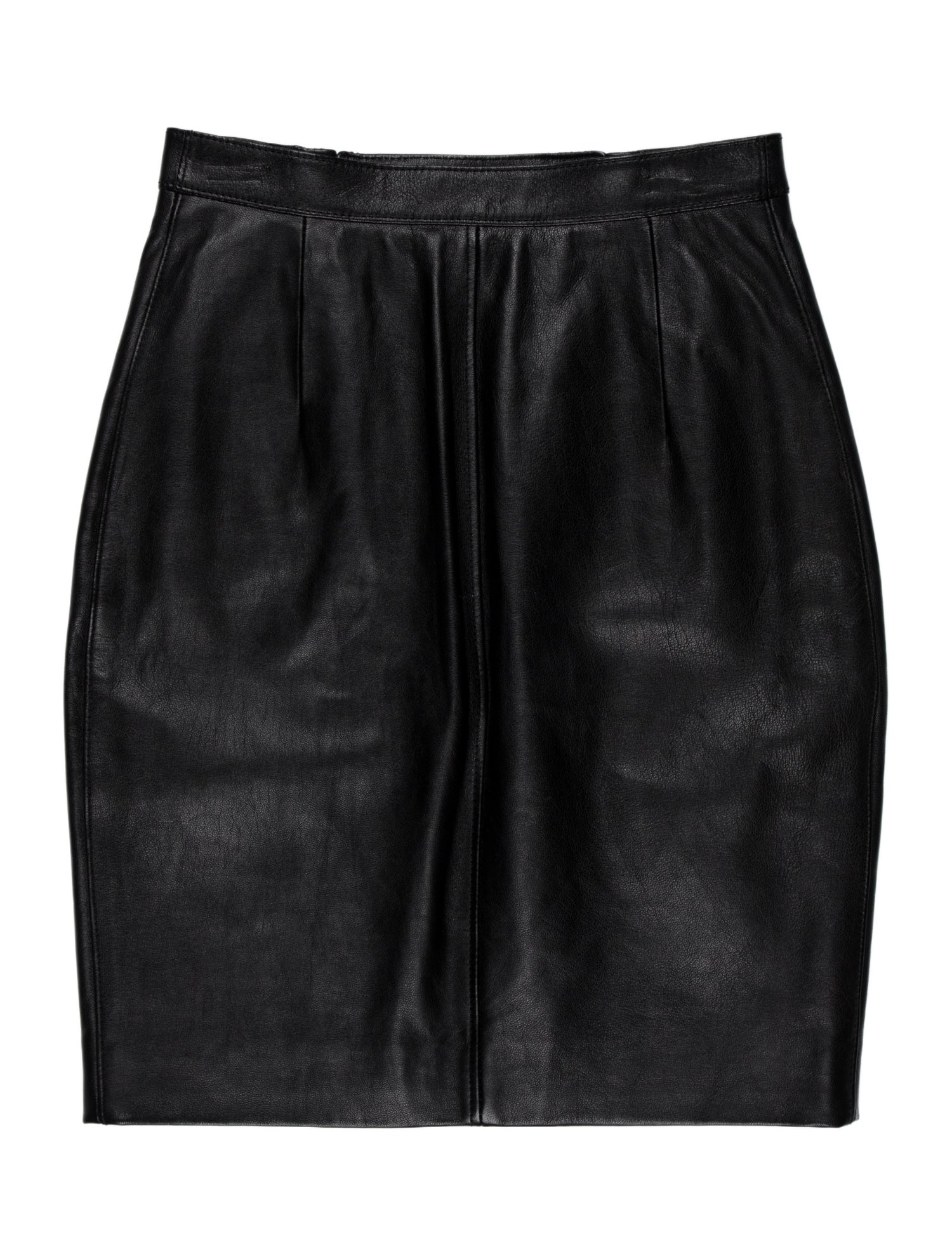 Saint Laurent Leather Knee-Length Skirt