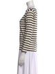 Saint Laurent Striped Bateau Neckline Top