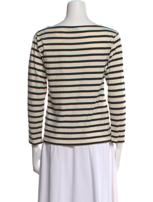 Saint Laurent Striped Bateau Neckline Top