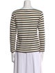 Saint Laurent Striped Bateau Neckline Top