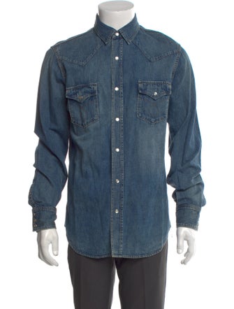 Saint Laurent 2015-2016 Long Sleeve Denim Shirt