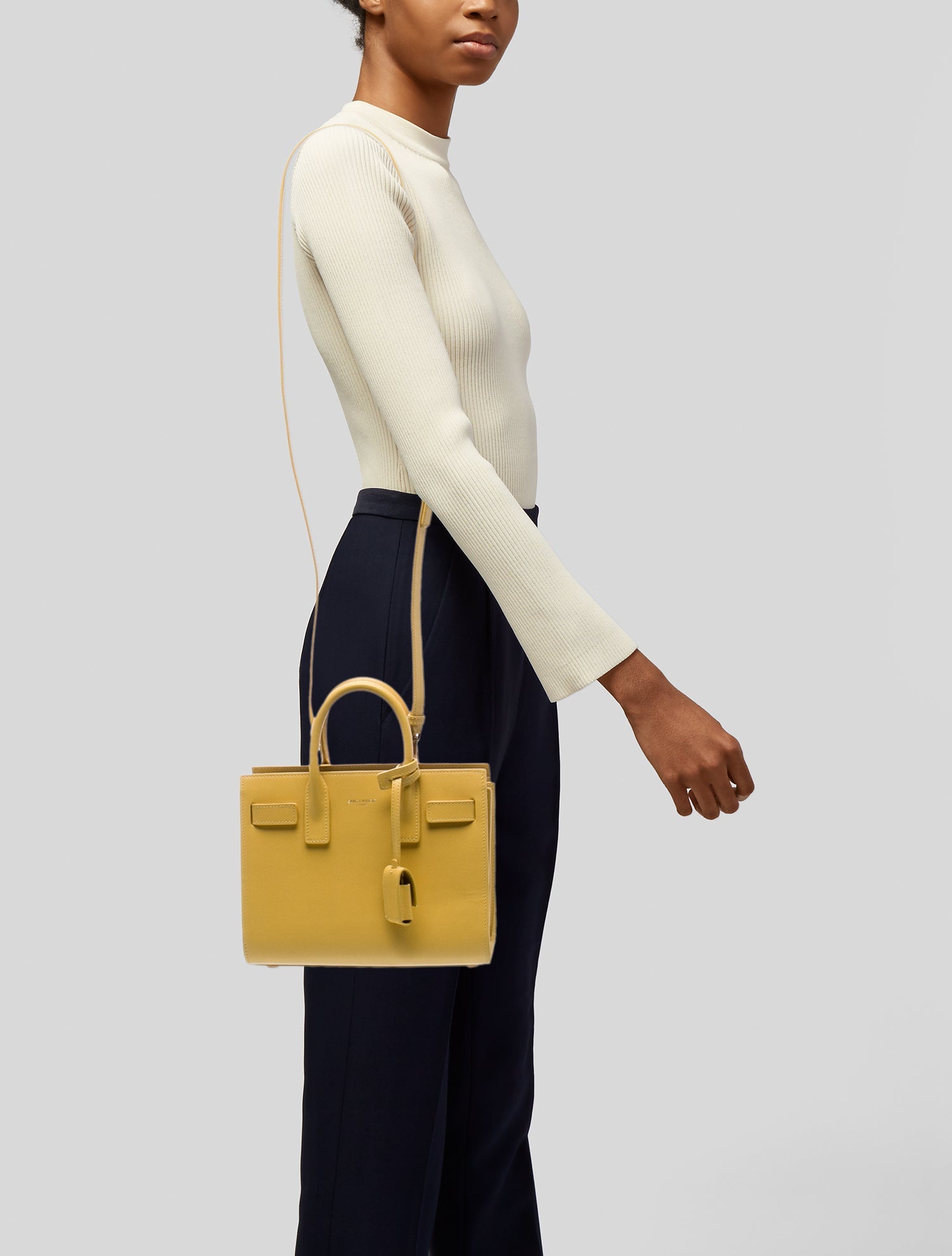 Saint Laurent Leather Sac De Jour Nano