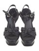 Saint Laurent Embossed Leather T-Strap Sandals