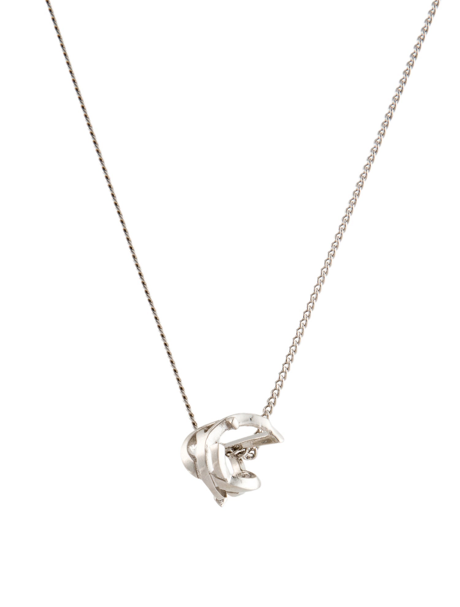 Saint Laurent YSL Circular Pendant Necklace