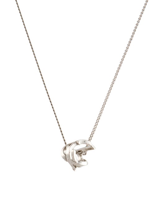 Saint Laurent YSL Circular Pendant Necklace