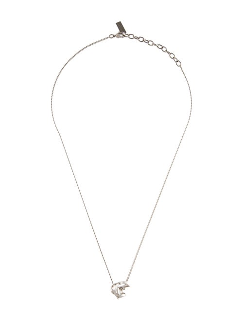 Saint Laurent YSL Circular Pendant Necklace