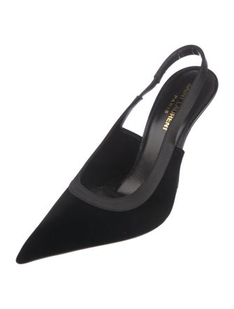 Saint Laurent Velvet Slingback Pumps