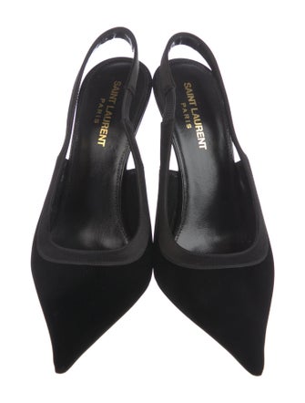 Saint Laurent Velvet Slingback Pumps