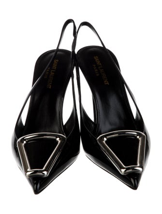 Saint Laurent Patent Leather Slingback Pumps