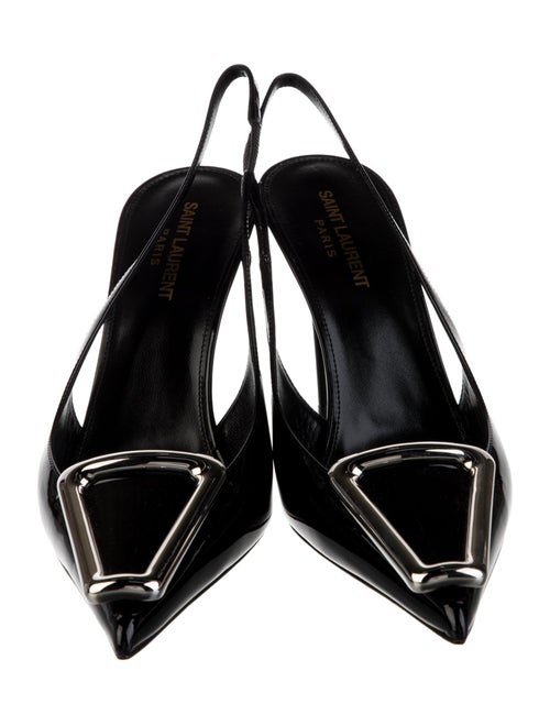Saint Laurent Patent Leather Slingback Pumps