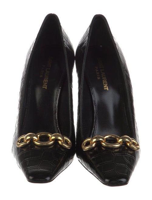 Saint Laurent Crocodile Printed Pumps