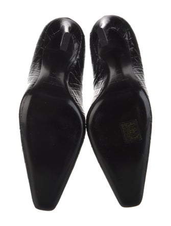 Saint Laurent Crocodile Printed Pumps