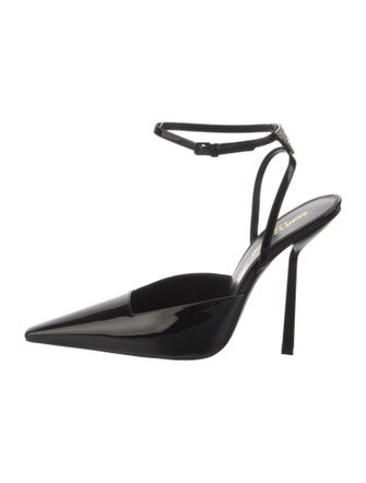 Saint Laurent Patent Leather Slingback Pumps