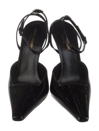 Saint Laurent Patent Leather Slingback Pumps