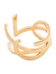 Saint Laurent Opyum Twist Logo Band Ring