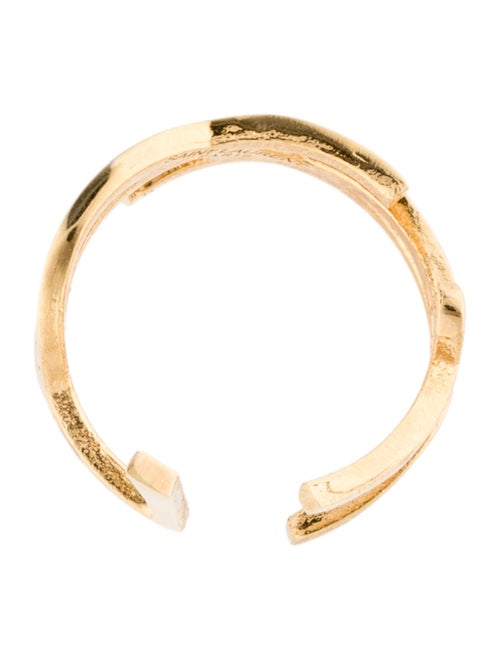 Saint Laurent Opyum Twist Logo Band Ring