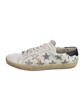 Saint Laurent Leather Printed Sneakers