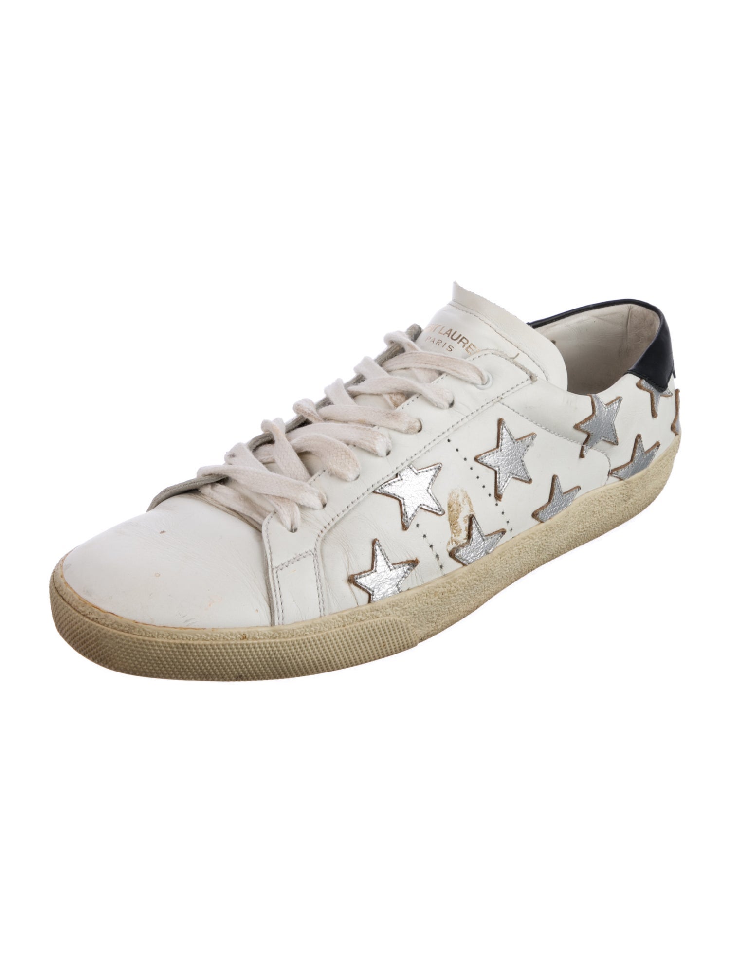 Saint Laurent Leather Printed Sneakers