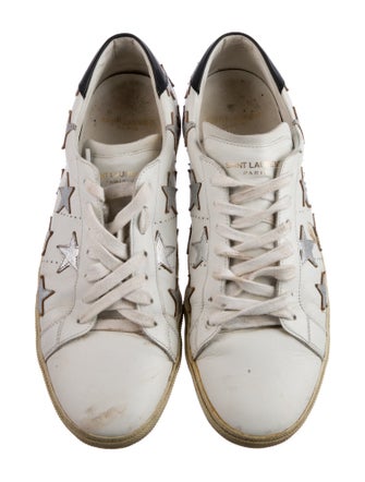 Saint Laurent Leather Printed Sneakers