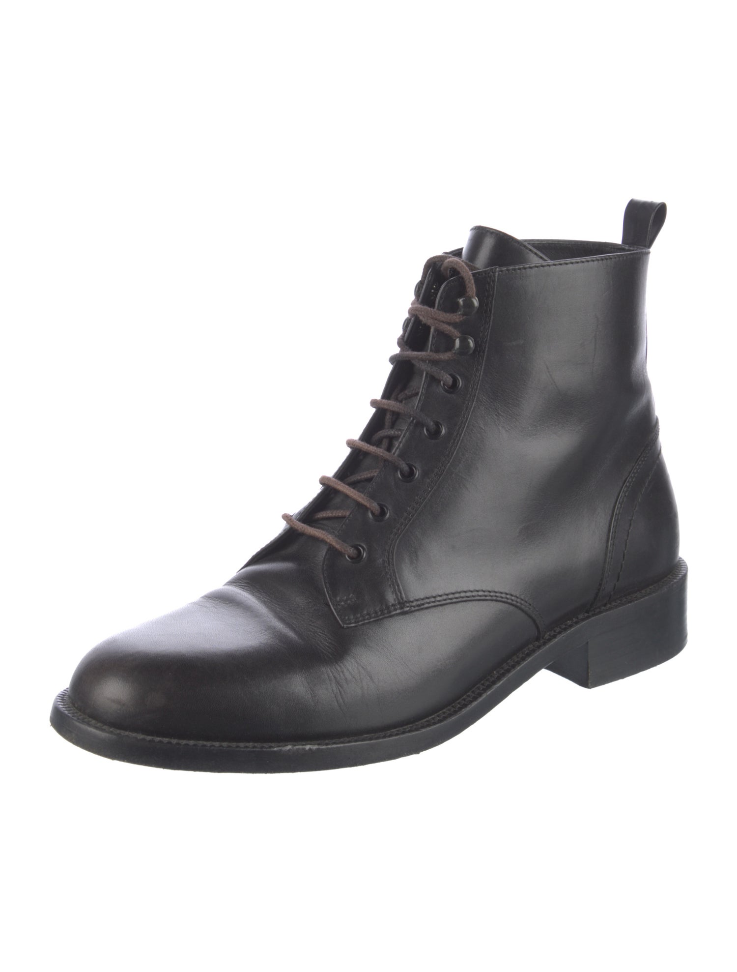 Saint Laurent Leather Combat Boots