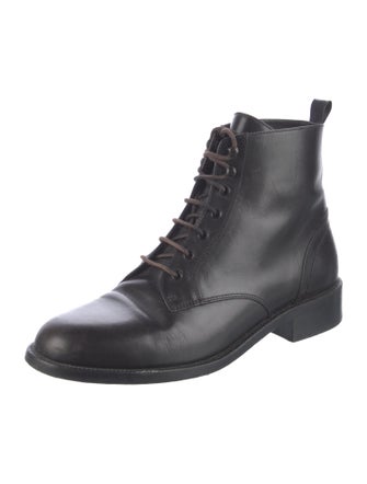 Saint Laurent Leather Combat Boots