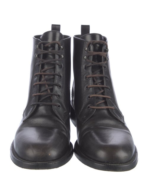 Saint Laurent Leather Combat Boots