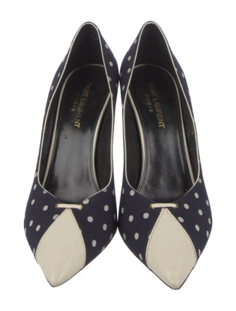 Saint Laurent Polka Dot Print Pumps