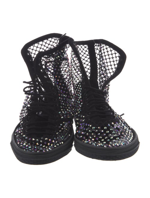 Saint Laurent Mesh Crystal Embellishments Sneakers