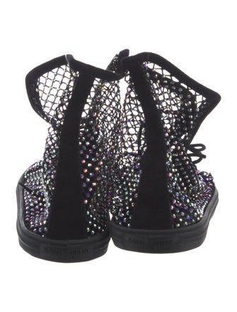 Saint Laurent Mesh Crystal Embellishments Sneakers
