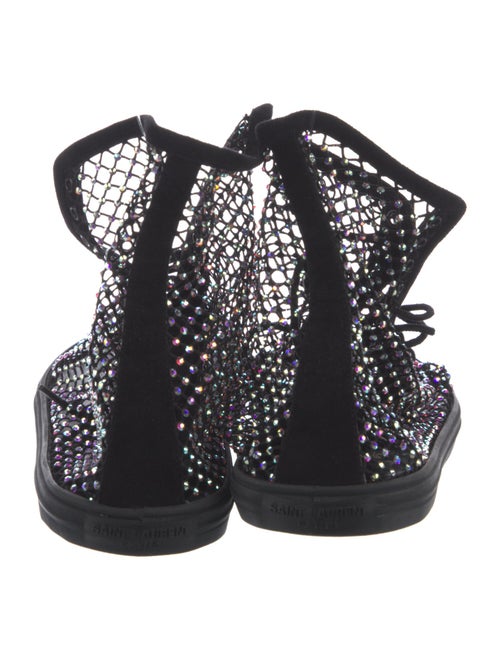 Saint Laurent Mesh Crystal Embellishments Sneakers