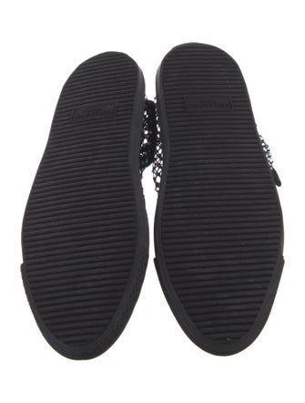 Saint Laurent Mesh Crystal Embellishments Sneakers