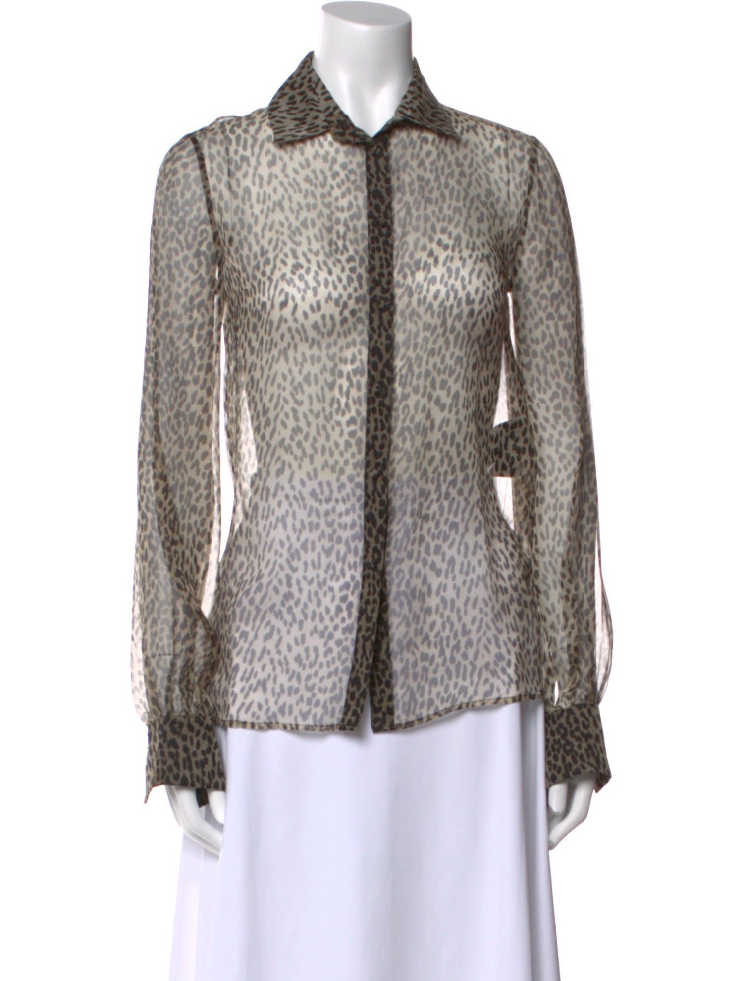 Saint Laurent 2013 Silk Button-Up Top