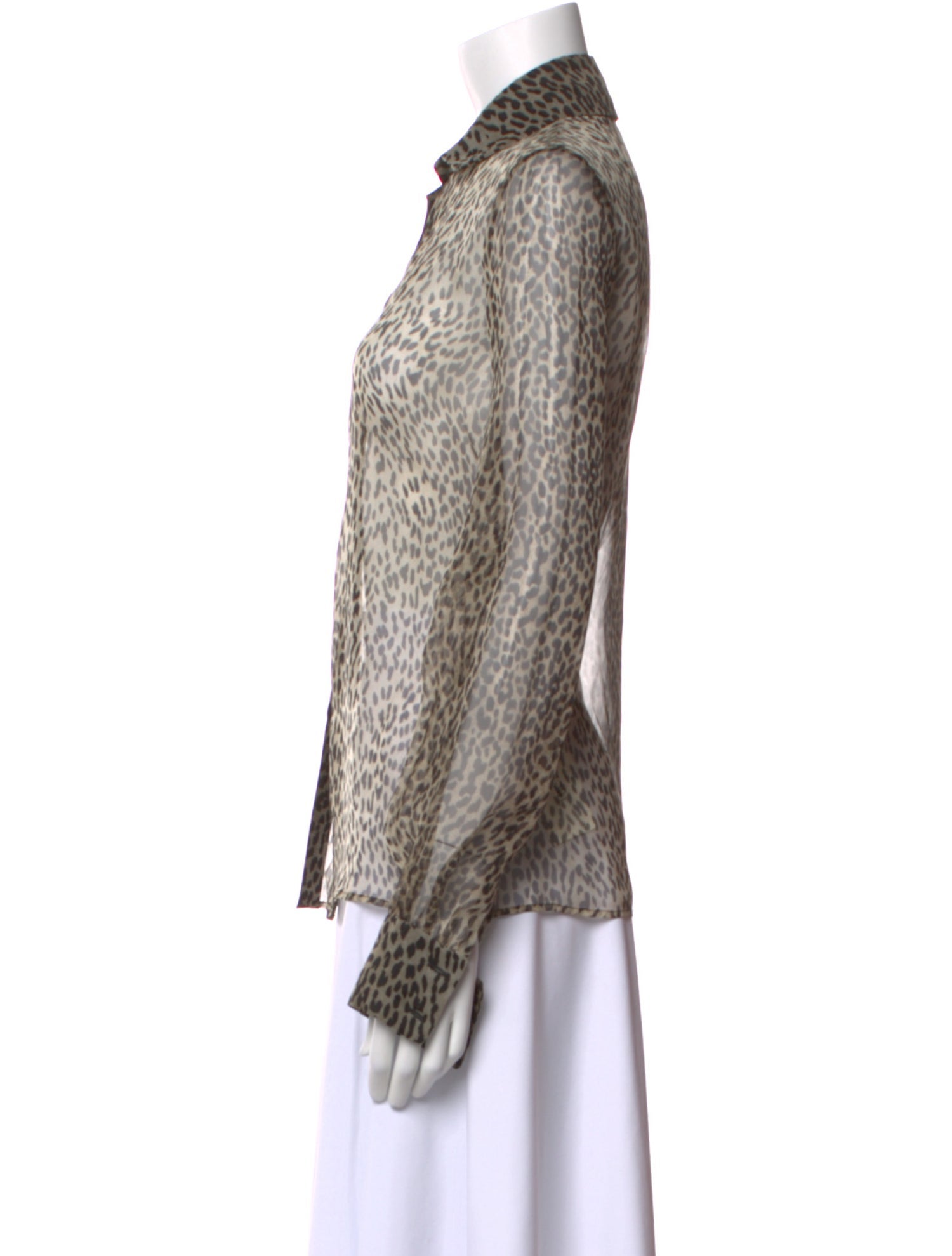 Saint Laurent 2013 Silk Button-Up Top