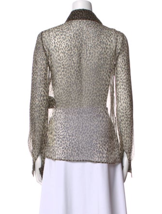 Saint Laurent 2013 Silk Button-Up Top