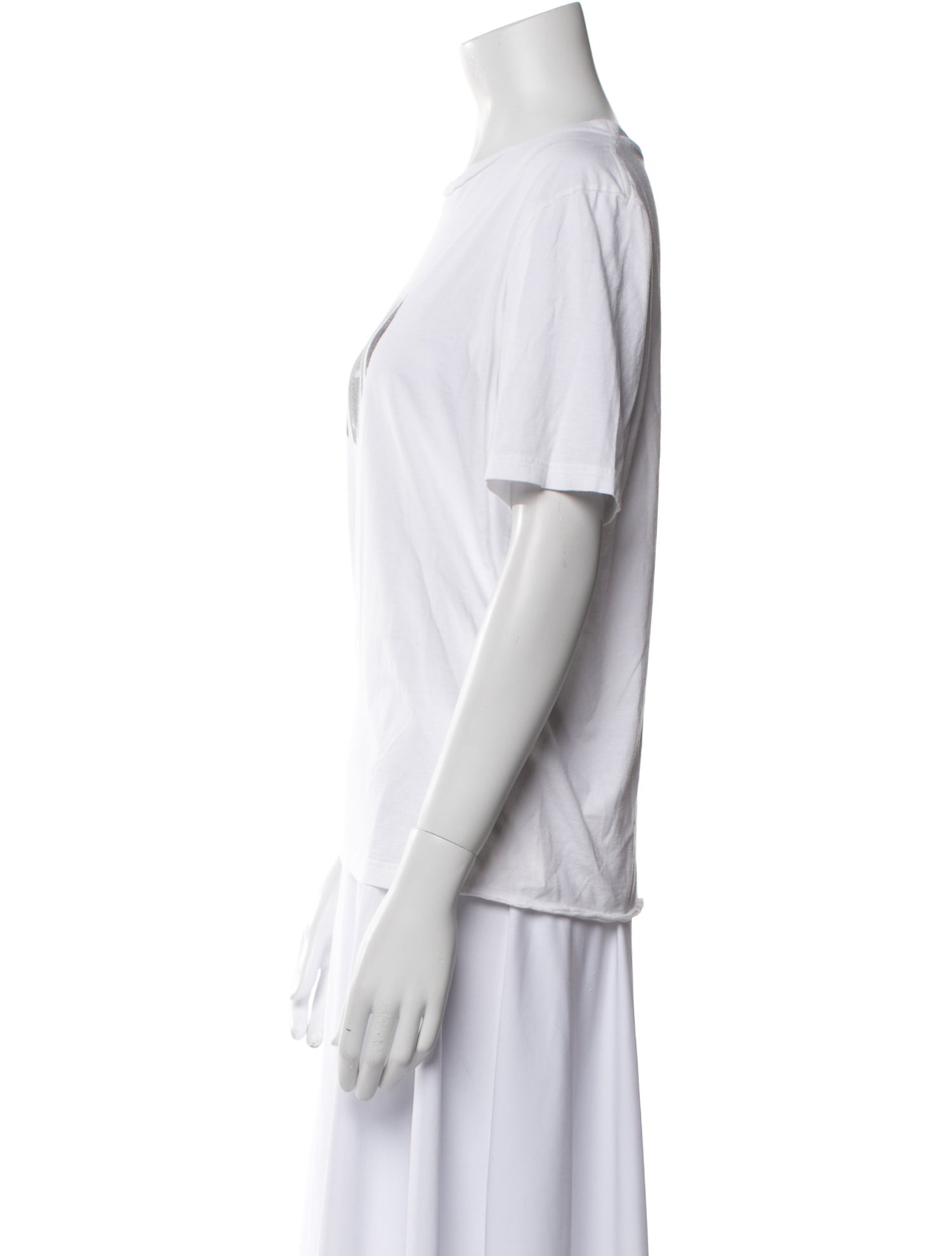 Saint Laurent Graphic Print Crew Neck T-Shirt