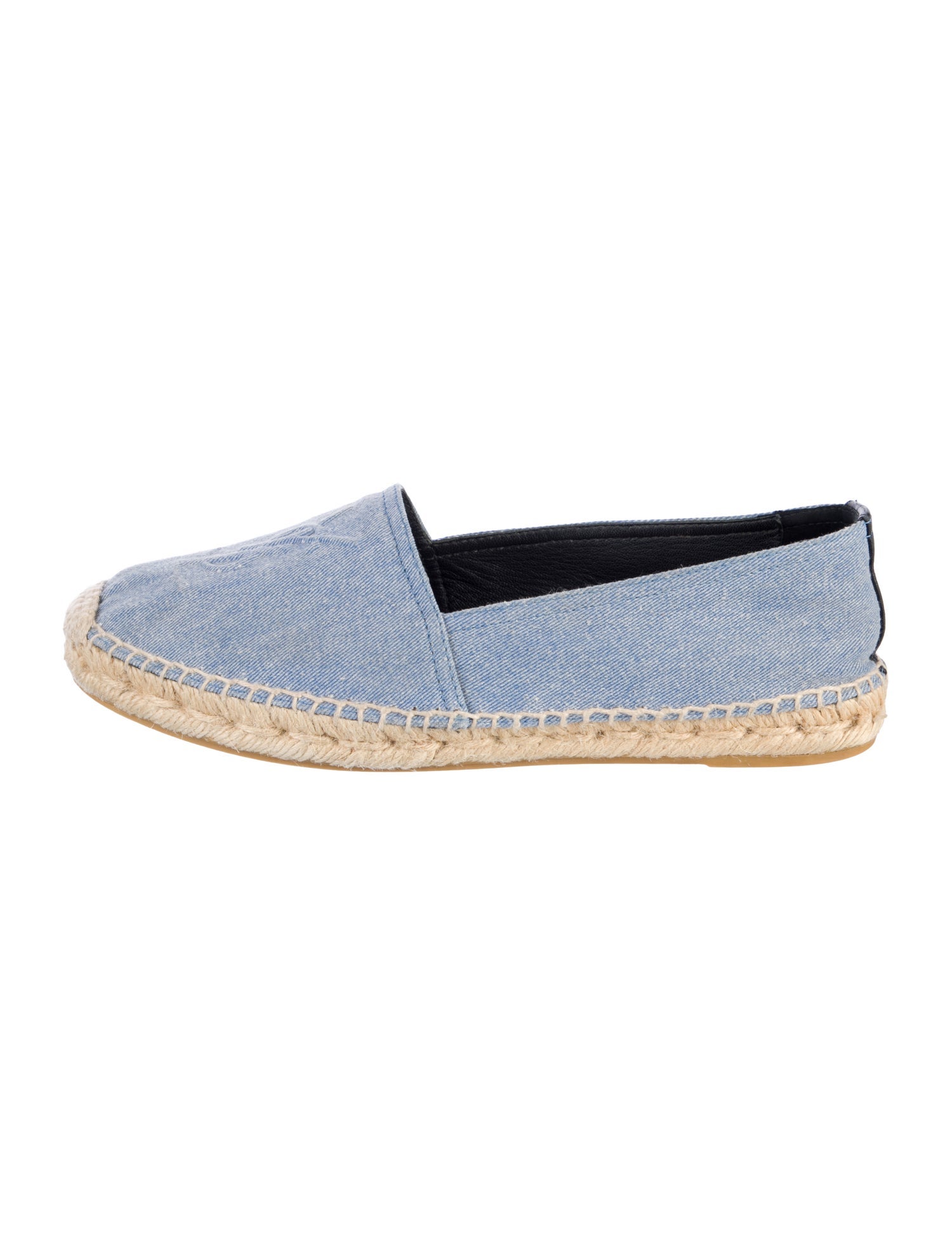 Saint Laurent Signature Logo Denim Espadrilles