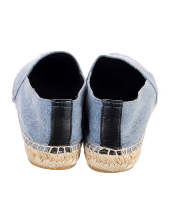 Saint Laurent Signature Logo Denim Espadrilles