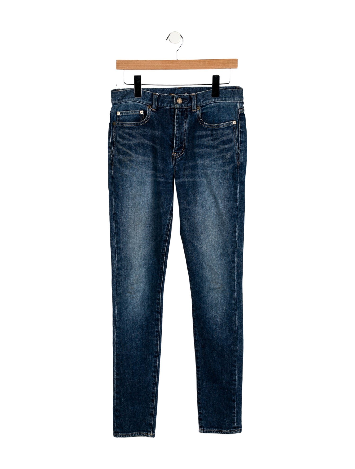 Saint Laurent Mid-Rise Skinny Leg Jeans