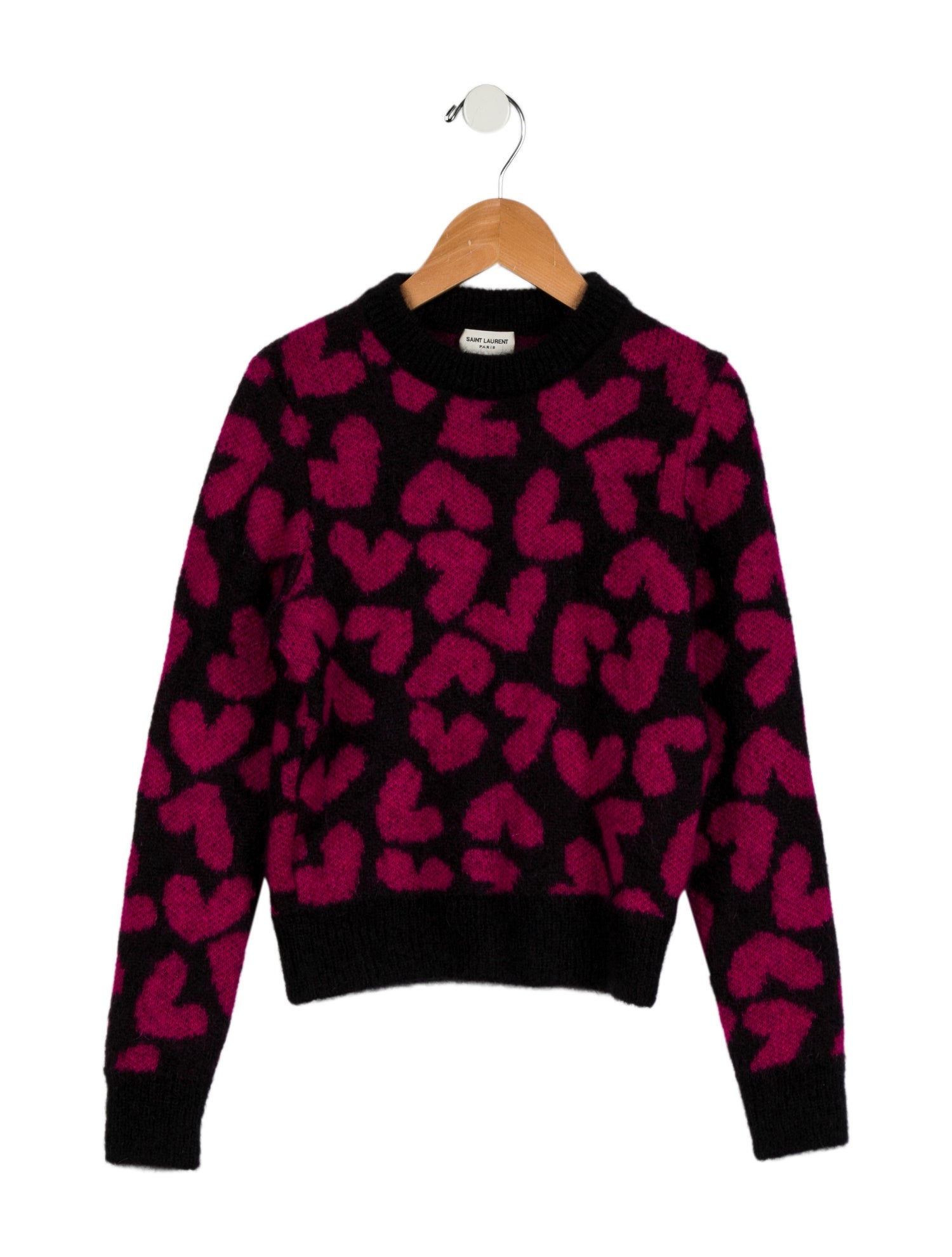 Saint Laurent Girls' Heart Print Sweater