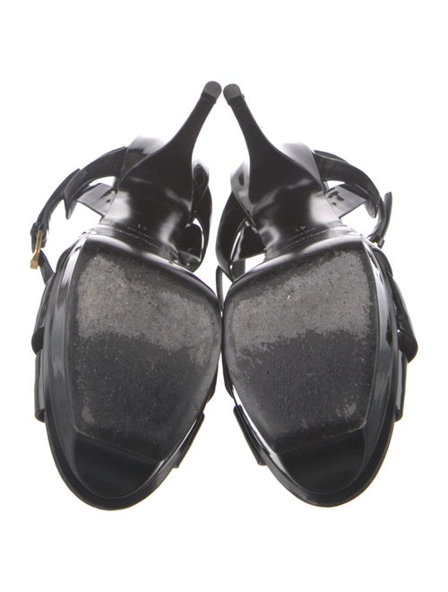 Saint Laurent Patent Leather T-Strap Sandals