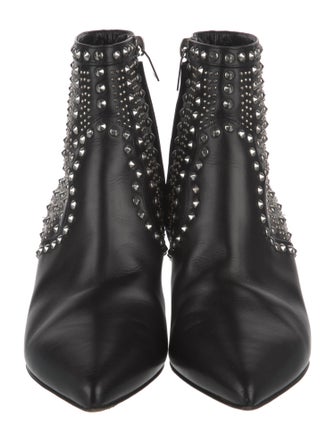 Saint Laurent Leather Studded Accents Chelsea Boots