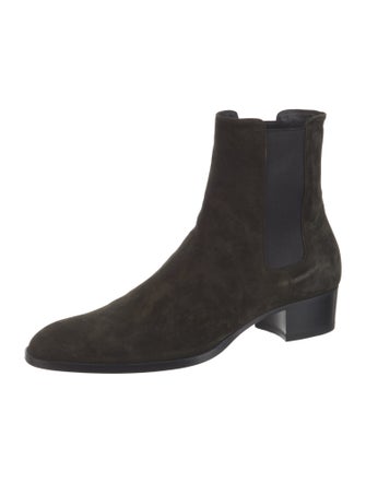 Saint Laurent Suede Chelsea Boots