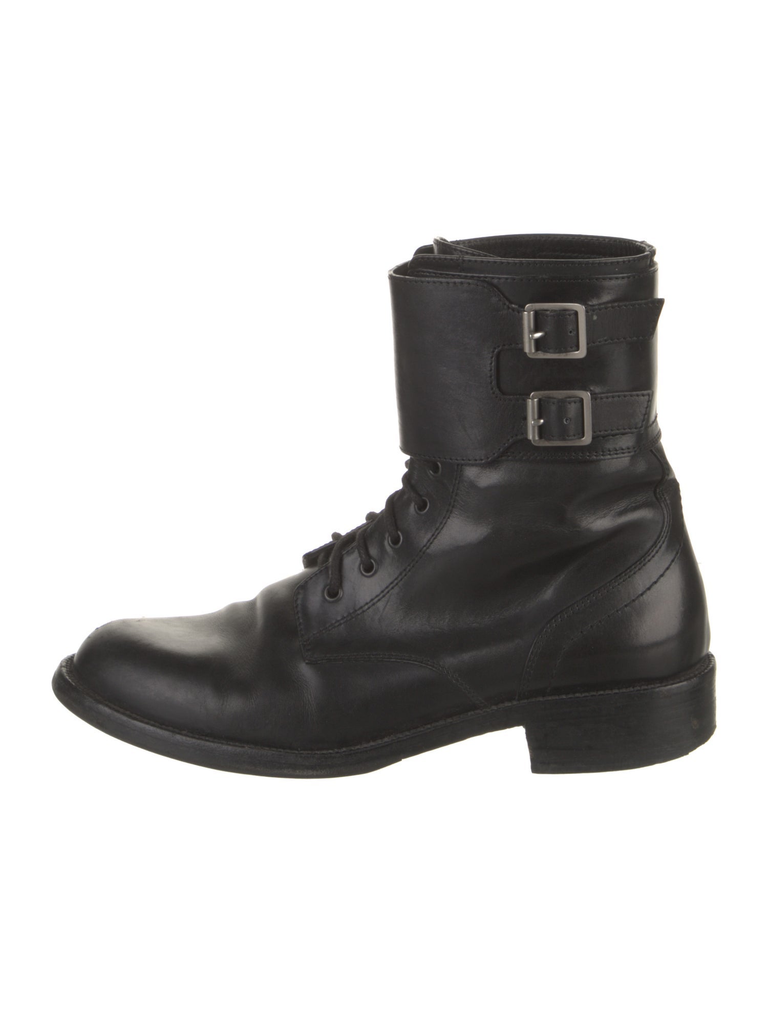 Saint Laurent Leather Combat Boots
