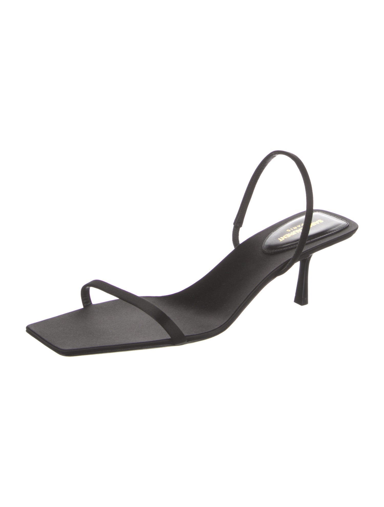 Saint Laurent Satin Slingback Sandals