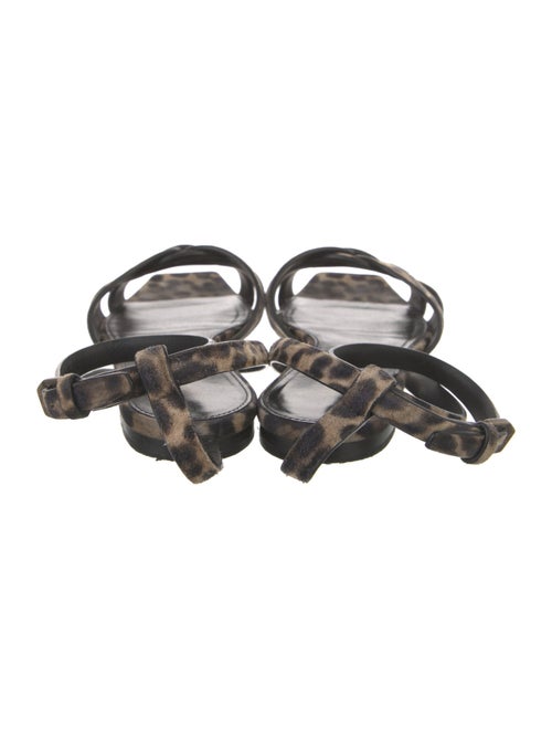 Saint Laurent Suede Animal Print Sandals